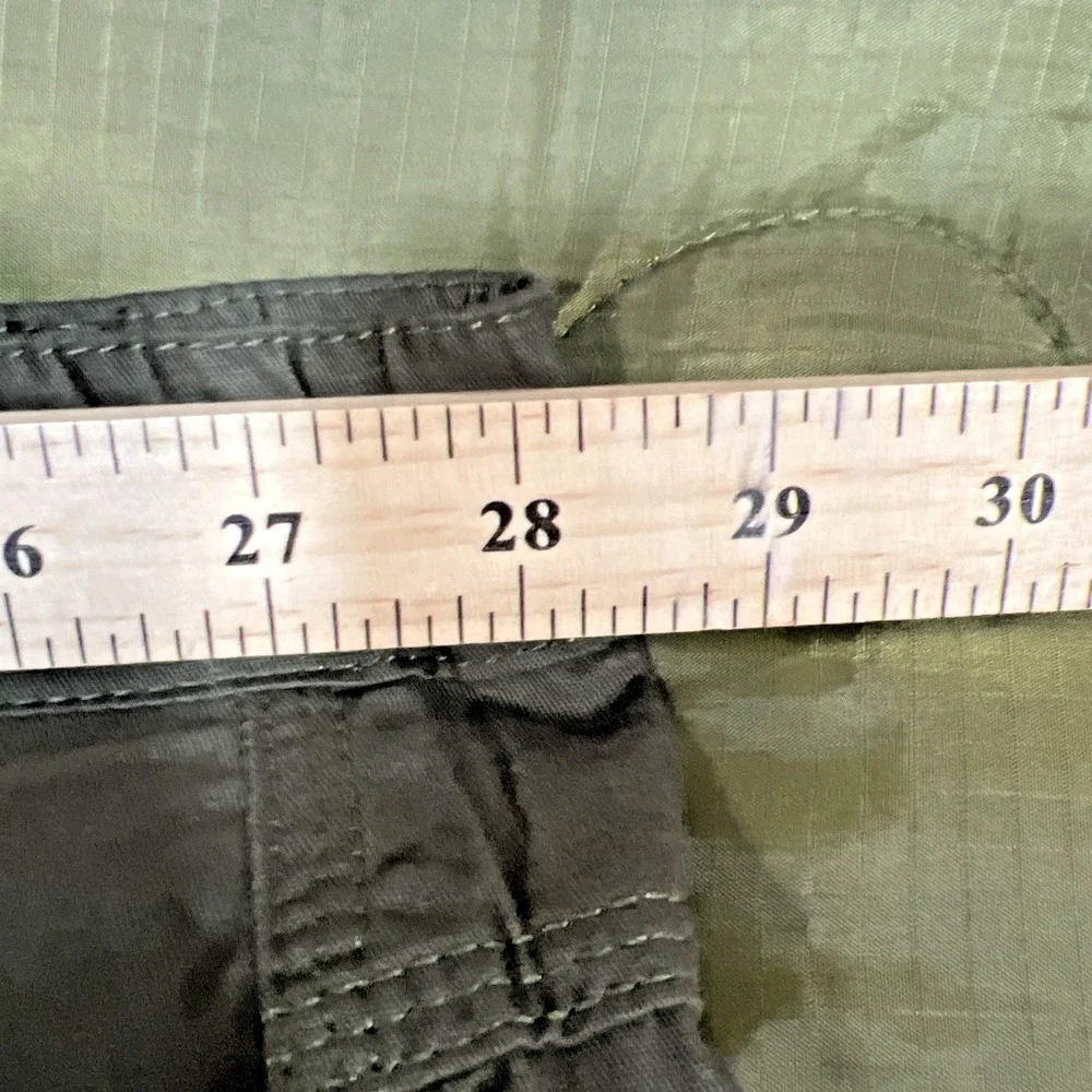 NWT Mylldey Men 4XL Cargo Shorts Army Green Elastic Waist Stretch Fit High Rise
